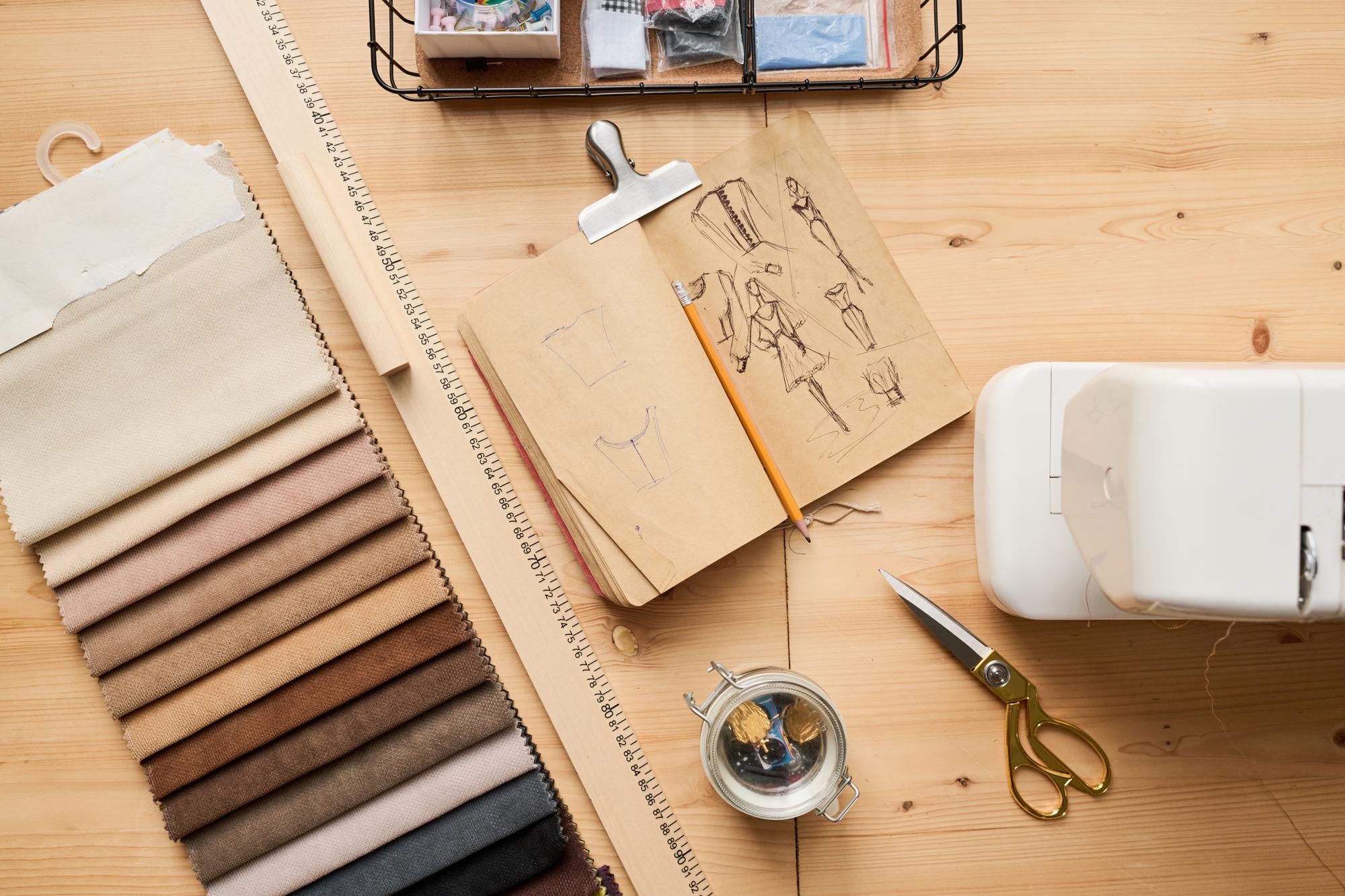 Sample pricing moodboard with threads